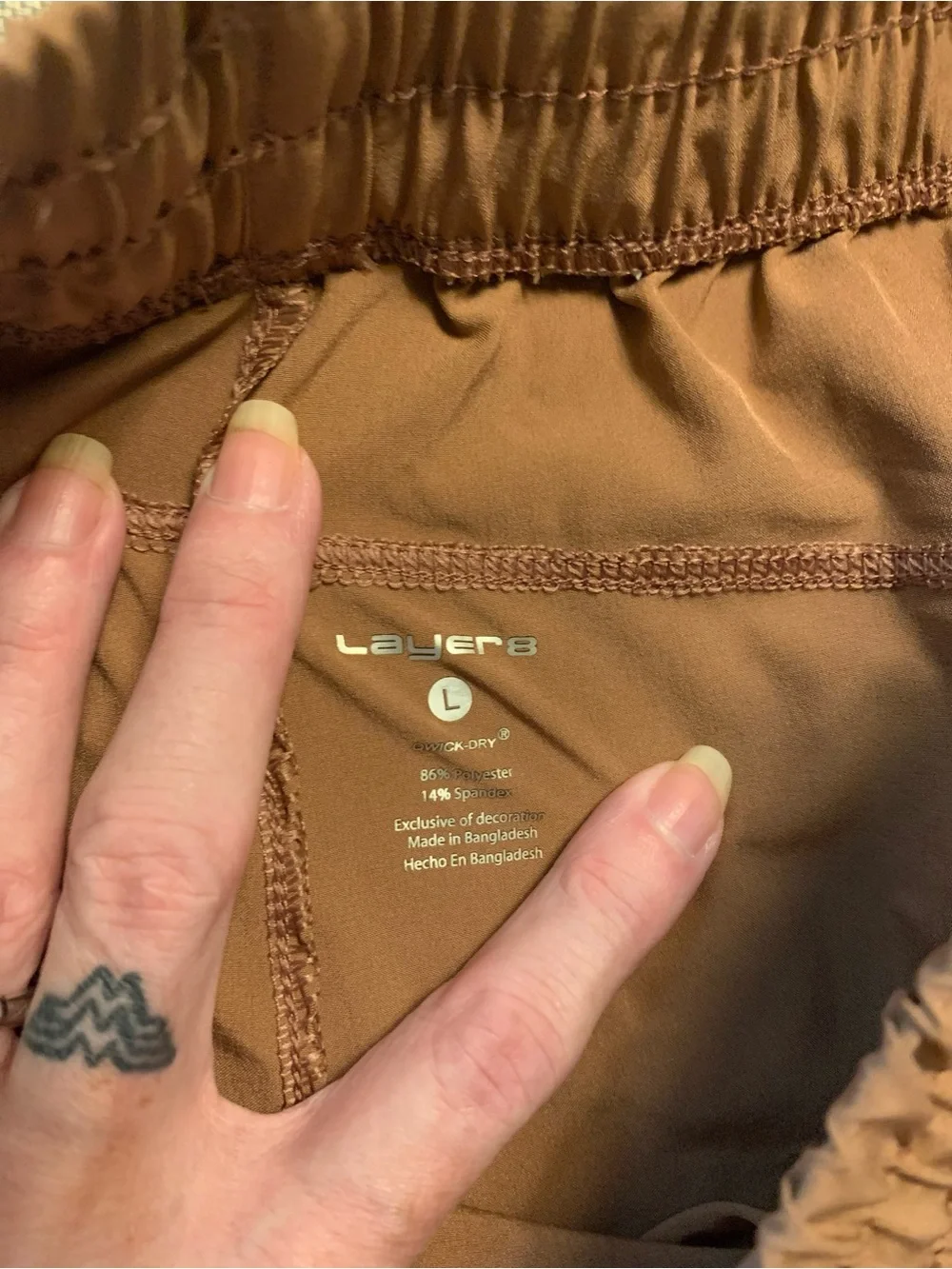 Layer 8 Women's Rust Brown Athletic Cargo Shorts